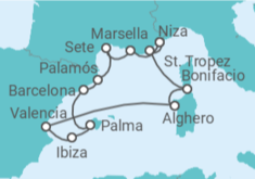 Itinerario del Crucero Escarpados paisajes isleños - Silversea