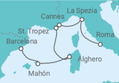 Itinerario del Crucero España, Francia, Italia - Explora Journeys