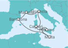 Itinerario del Crucero Italia, Malta, Francia - MSC Cruceros