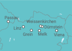 Itinerario del Crucero Los tesoros del Danubio de Austria - Riverside
