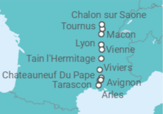 Itinerario del Crucero Escapada al sur de Francia - Riverside