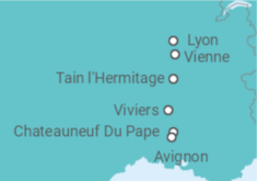 Itinerario del Crucero Francia - Riverside