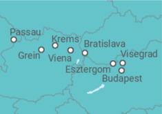 Itinerario del Crucero El valle de Wachau con las capitales del Danubio - Riverside