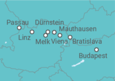 Itinerario del Crucero Majestad del Danubio - Riverside