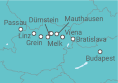 Itinerario del Crucero Majestad del Danubio de Budapest a Viena - Riverside