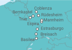 Itinerario del Crucero Alemania, Francia - Riverside