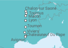 Itinerario del Crucero Francia - Riverside