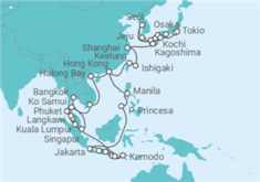 Itinerario del Crucero Gran escapada de Asia - Regent Seven Seas