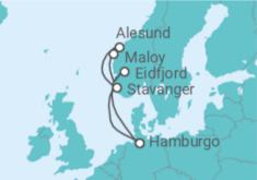 Itinerario del Crucero Noruega - AIDA