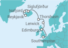 Itinerario del Crucero Islandia, Reino Unido - Explora Journeys