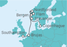 Itinerario del Crucero Bélgica, Noruega - Explora Journeys