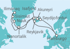 Itinerario del Crucero Islandia, Groenlandia - AIDA
