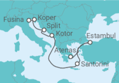 Itinerario del Crucero Turquía, Grecia, Montenegro, Croacia - Explora Journeys