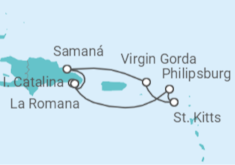 Itinerario del Crucero Islas Vírgenes, St. Kitts, St. Maarten - MSC Cruceros