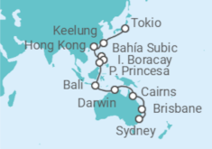 Itinerario del Crucero Tramo de vuelta al mundo. De Tokio a Sydney  - Costa Cruceros