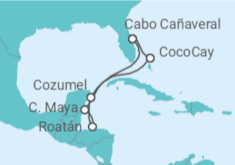Itinerario del Crucero Honduras, México - Con vuelos - Royal Caribbean