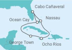 Itinerario del Crucero Bahamas, Jamaica, Islas Caimán - MSC Cruceros