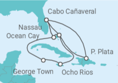Itinerario del Crucero Bahamas, Jamaica, Islas Caimán - MSC Cruceros