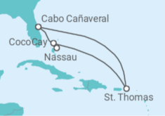 Itinerario del Crucero Caribe Oriental y Perfect Day - Royal Caribbean