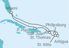 Itinerario del Crucero Islas Vírgenes, St. Maarten, Puerto Rico - MSC Cruceros