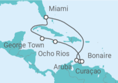 Itinerario del Crucero Islas Caimán, Jamaica, Curaçao, Aruba - MSC Cruceros