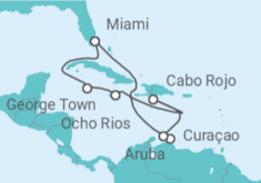 Itinerario del Crucero Curaçao, Aruba, Jamaica, Islas Caimán - MSC Cruceros
