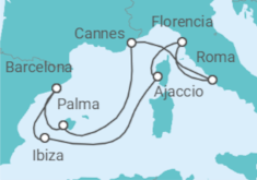 Itinerario del Crucero Roma, Florencia, Córcega e Ibiza - Virgin Voyages