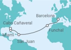 Itinerario del Crucero Desde Barcelona a Orlando - MSC Cruceros