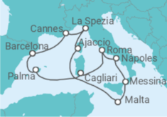 Itinerario del Crucero Francia, Italia, España - Celebrity Cruises