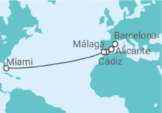 Itinerario del Crucero Transatlántico - Con vuelos - Royal Caribbean