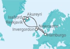 Itinerario del Crucero Reino Unido, Islandia - Con vuelos - MSC Cruceros