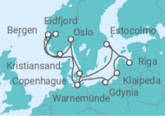 Itinerario del Crucero Capitales Báltias y Fiordos Noruegos - MSC Cruceros