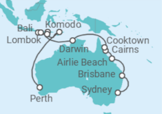Itinerario del Crucero El encanto de Australasia - Oceania Cruises