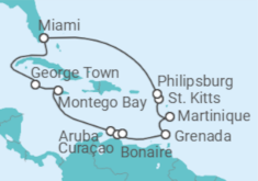 Itinerario del Crucero Celebración caribeña - Oceania Cruises