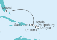 Itinerario del Crucero Esencia caribeña - Oceania Cruises