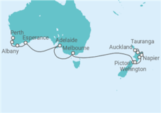 Itinerario del Crucero Abrazo del Mar de Tasmania - Oceania Cruises