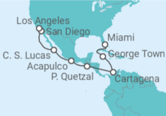 Itinerario del Crucero Tramo vuelta al mundo: de Miami a Los Ángeles - Oceania Cruises