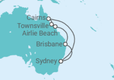 Itinerario del Crucero Australia - Oceania Cruises
