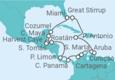 Itinerario del Crucero Navegante del Canal de Panamá - Oceania Cruises