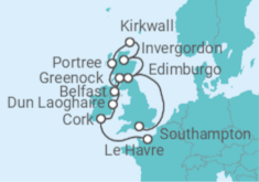 Itinerario del Crucero Reino Unido - Oceania Cruises