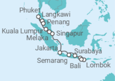 Itinerario del Crucero Marinero de Indochina a Bali - Oceania Cruises