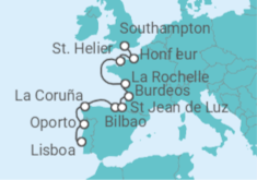 Itinerario del Crucero Claustros y castillos - Oceania Cruises
