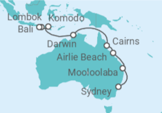 Itinerario del Crucero Australia - Oceania Cruises