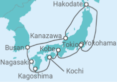 Itinerario del Crucero Japón y Corea del Sur - Costa Cruceros