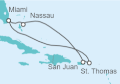 Itinerario del Crucero Bahamas, Puerto Rico, Islas Vírgenes - EEUU - Royal Caribbean