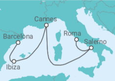 Itinerario del Crucero Navega por el Mediterráneo Occidental - Virgin Voyages