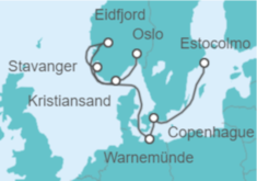 Itinerario del Crucero Dinamarca y Fiordos Noruegos - MSC Cruceros