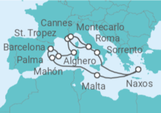 Itinerario del Crucero Un viaje desde los iconos de la Costa Azul hasta el glamur del Grand Prix - Explora Journeys
