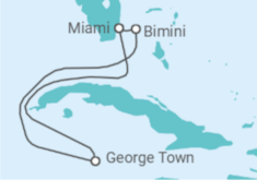Itinerario del Crucero Islas Caimán y PLayas de Bimini - Virgin Voyages