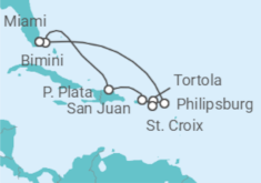 Itinerario del Crucero San Martín, Tórtola, San Juan y más - Virgin Voyages